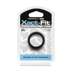 Perfect Fit #11 Xact-Fit Cockring 2-Pack Black -Sexspielzeug Geschäft 11 xact fit cockring 2 pack black2