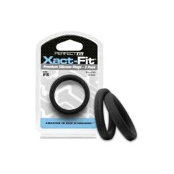 Perfect Fit #15 Xact-Fit Cockring 2-Pack Black