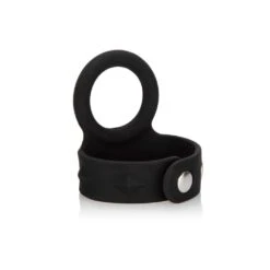 CalExotics 3-Snap Scrotum Ring - Large Black