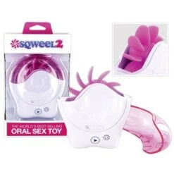 Sqweel 2 - Oral Sex Toy Revolution White Mit 10 Stimulierenden Silikonzungen -Sexspielzeug Geschäft 9139u9w