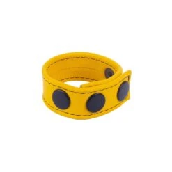 Cocky Yellow Leather Cockring