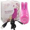 RABBIT VIBRATOR. AUFLEGEVIBRATOR. RECHARGEABLE.7FUNKT..USB WIEDERAUFL..TPR&ABS.PINK.9. -Sexspielzeug Geschäft difoa