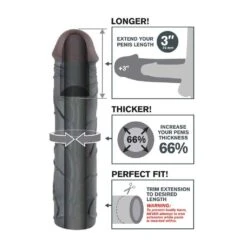 Fantasy X-TENSIONS Mega 3&quot; Extension Brown -Sexspielzeug Geschäft fantasy x tensions mega 3 extension brown4