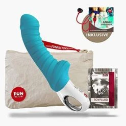 Fun Factory TIGER G5 Blau Silikon XL DER Vibrator Für Sie Groß 22.5 Cm (Set Ink