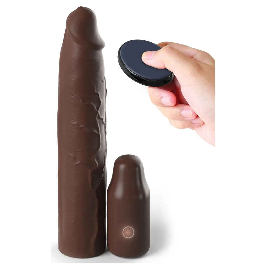 Pipedream FXTE 3" Vibrating Mega X-tension RC Brown 4 Pipedream FXTE 3" Vibrating Mega X-tension RC Brown – Bild 2