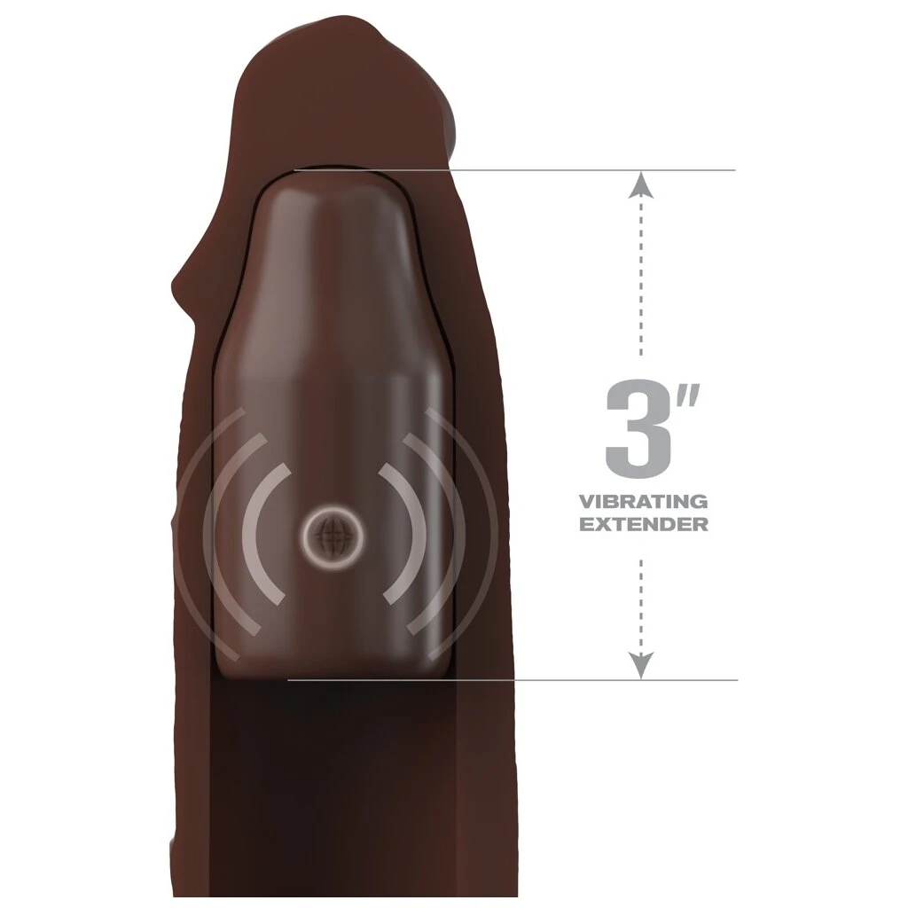 Pipedream FXTE 3" Vibrating Mega X-tension RC Brown 5 Pipedream FXTE 3" Vibrating Mega X-tension RC Brown – Bild 3