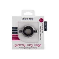 Gummy Ring Penisring Large Black -Sexspielzeug Geschäft gummy ring penisring large black2