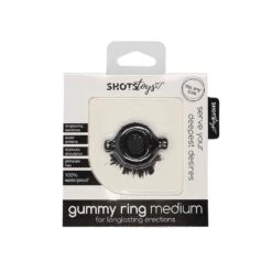Gummy Ring Penisring Medium Black -Sexspielzeug Geschäft gummy ring penisring medium black2