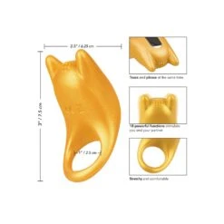 CalExotics Horny AF Vibrating Cock Ring Yellow -Sexspielzeug Geschäft horny af vibrating cock ring yellow6