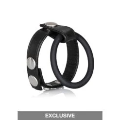 CalExotics Large Leather Ball Spreader Black -Sexspielzeug Geschäft large leather ball spreader black3