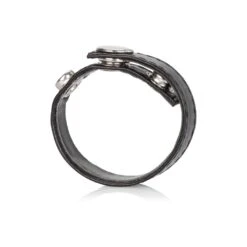 CalExotics Leather 3-Snap Ring Black -Sexspielzeug Geschäft leather 3 snap ring black3