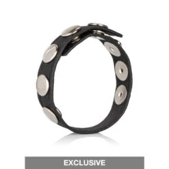 CalExotics Leather Multi-Snap Ring Black 11 CalExotics Leather Multi-Snap Ring Black -Sexspielzeug Geschäft leather multi snap ring black5