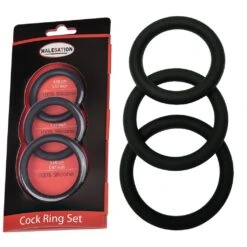 MALESATION Cock Ring Set (&Oslash; 4,00 Cm, 4,50 Cm, 5,00 Cm)