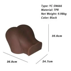 Masturbator Large Black Double Hole (XL) -Sexspielzeug Geschäft masturbator large black double hole xl8