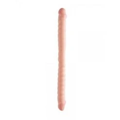 Basix Rubber Works 18 Ribbed Double Dong: Doppeldildo, Haut