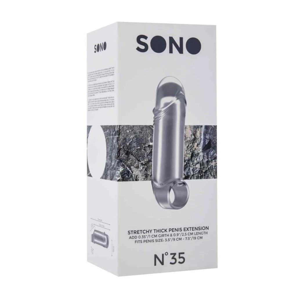 No.35 - Stretchy Thick Penis Extension - Translucent 5 No.35 - Stretchy Thick Penis Extension - Translucent – Bild 3