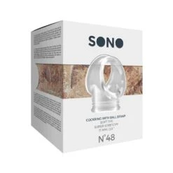 No.48 Cockring With Ball Strap Translucent -Sexspielzeug Geschäft no48 cockring with ball strap translucent3