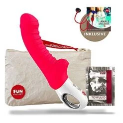 Fun Factory TIGER G5 Rot Silikon XL DER Vibrator Für Sie Groß 22.5 Cm (Set Inkl