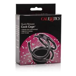 CalExotics Quick Release Cock Cage Black -Sexspielzeug Geschäft quick release cock cage black2