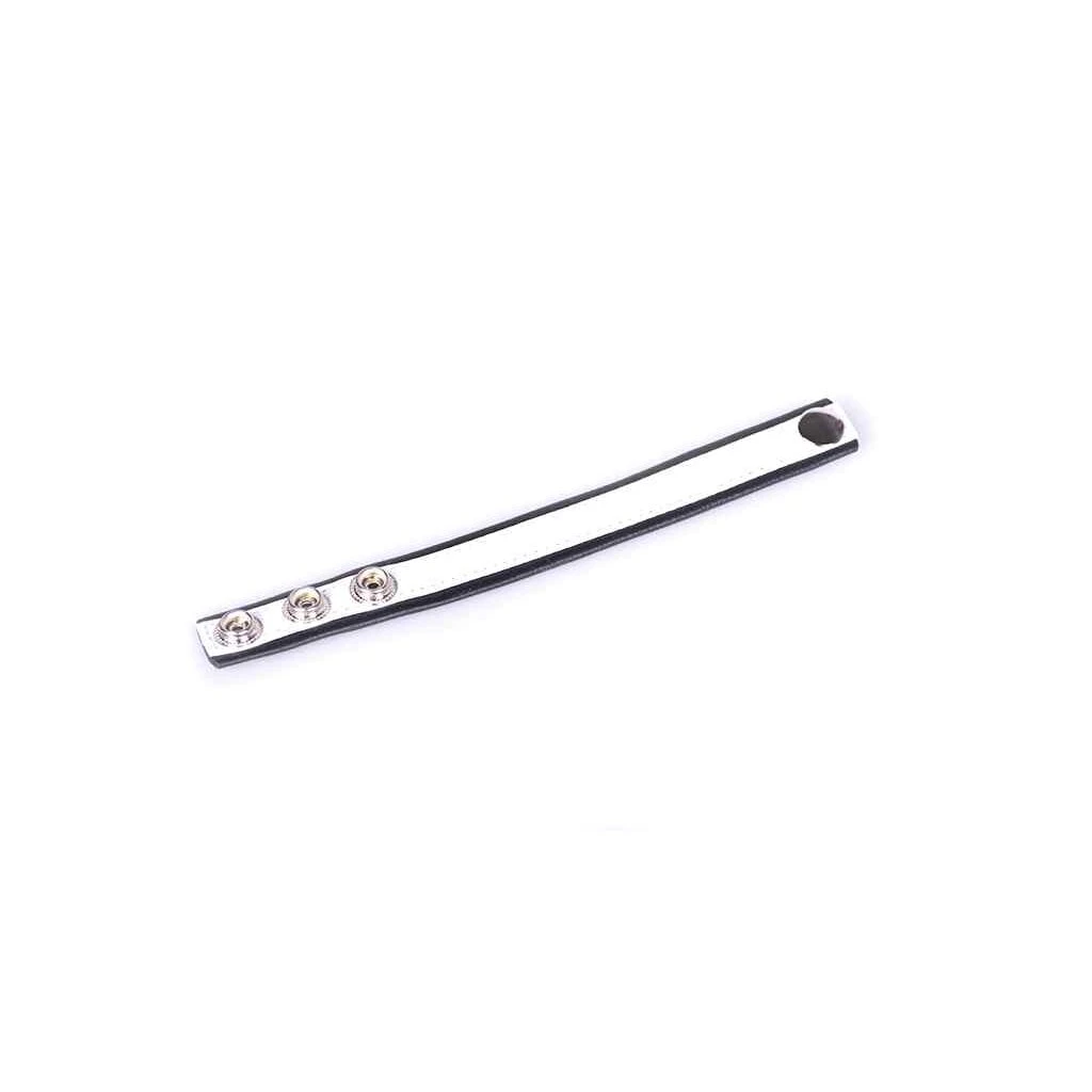 Rainbow Leather Cock Strap Black & White 4 Rainbow Leather Cock Strap Black & White – Bild 2