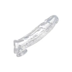 Size Matters Realistic Clear Penis Enhancer And Ball Stretcher Transparent