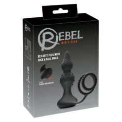 Rebel RC Butt Plug With Cock & Ball Rings