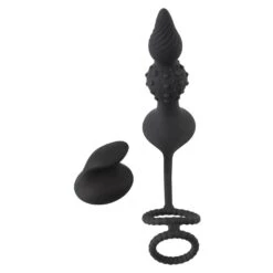 Rebel RC Butt Plug With Cock &amp; Ball Rings -Sexspielzeug Geschäft rebel rc butt plug with cock ball rings4