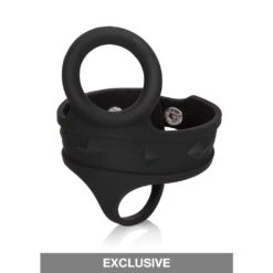 CalExotics Silicone 3-Snap Ball Spreader Black -Sexspielzeug Geschäft silicone 3 snap ball spreader black4