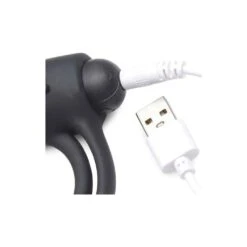 Silicone Cock Ring &amp; Bullet With Remote Control - Black -Sexspielzeug Geschäft silicone cock ring bullet with remote control black3