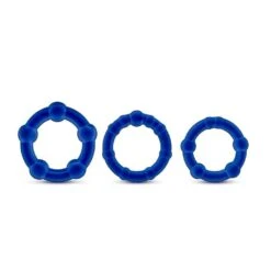 Blush Stay Hard Beaded Cockrings Blue -Sexspielzeug Geschäft stay hard beaded cockrings blue2