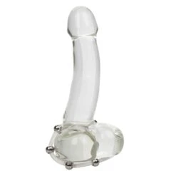 CalExotics Steel Beaded Silicone Ring XL Transparent -Sexspielzeug Geschäft steel beaded silicone ring xl transparent3