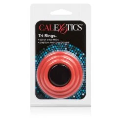 CalExotics Tri-Rings Red 6 CalExotics Tri-Rings Red -Sexspielzeug Geschäft tri rings red2