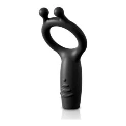 Vibrating Silicone Super C-Ring Black